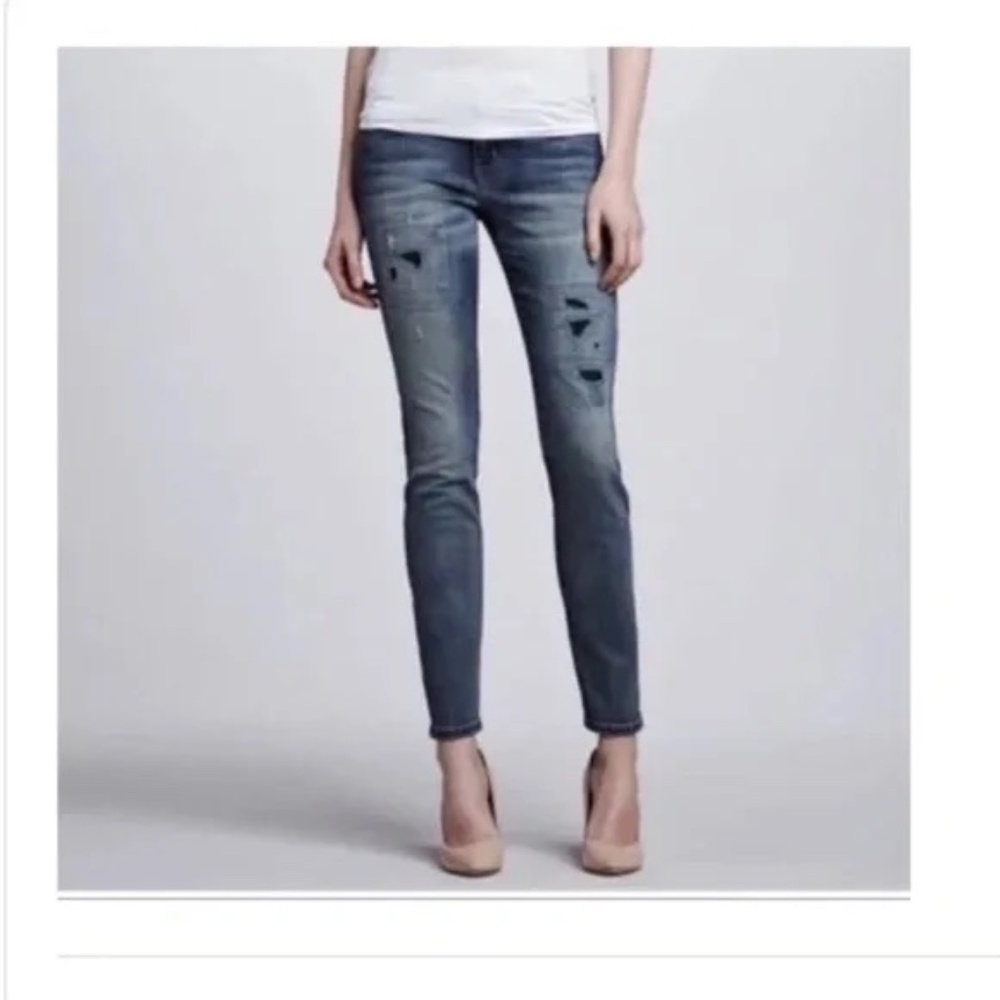 Current/Elliott Ankle Skinny Pixie w/ Repair